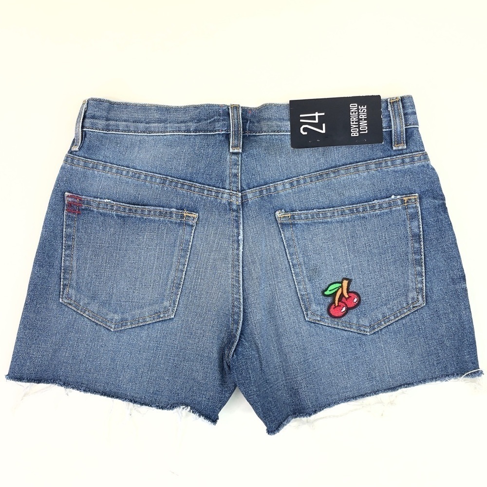NWT BDG Urban Outfitters Embroidered Low Rise Boyfriend Shorts Size 24 - Picture 12 of 16